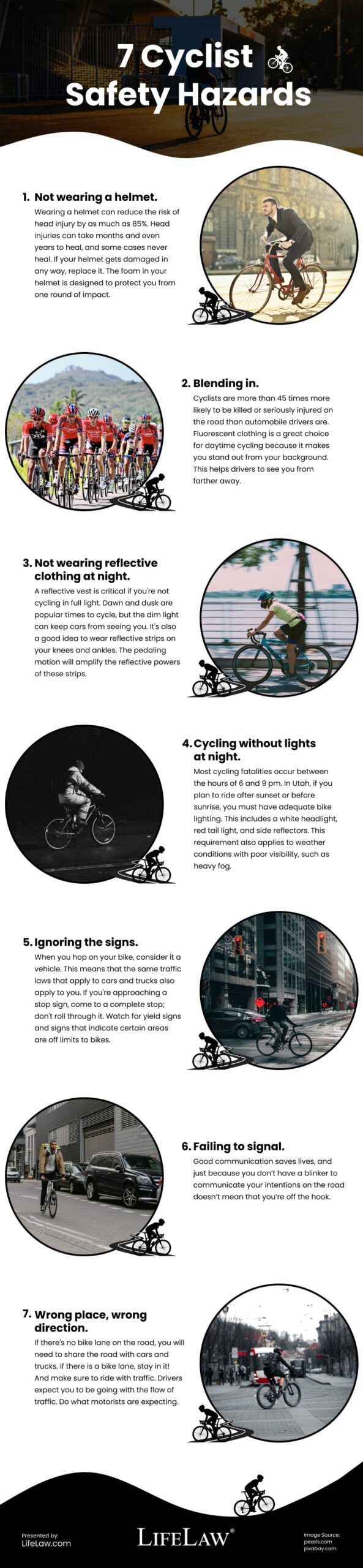 7 Cyclist Safety Hazards Infographic